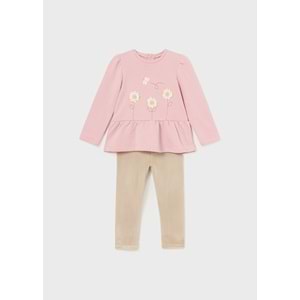 Mayoral Bebek Set Tayt Kadife - Mayoral - KREM - 36-AY - 2765-KREM-36-AY