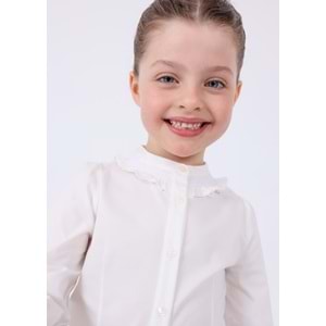 Mayoral Beyaz Çocuk Gömlek - Mayoral - BEYAZ - 4 YAŞ - 4195-BEYAZ-4 YAŞ