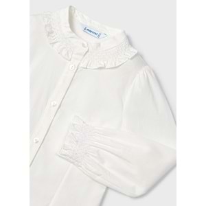 Mayoral Beyaz Çocuk Gömlek - Mayoral - BEYAZ - 4 YAŞ - 4195-BEYAZ-4 YAŞ