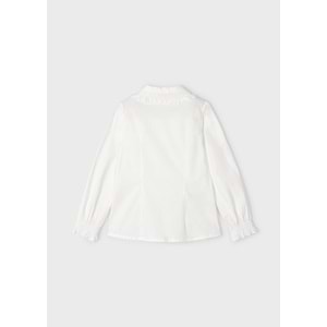 Mayoral Beyaz Çocuk Gömlek - Mayoral - BEYAZ - 4 YAŞ - 4195-BEYAZ-4 YAŞ