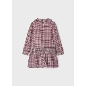 Mayoral Pudra Pembe Desenli Çocuk Elbise - Mayoral - PUDRA PEMBE - 9 YAŞ - 4928-PUDRA PEMBE-9 YAŞ