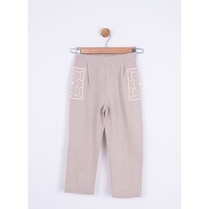 N.K. UNSEA Krem Kız Çocuk Dantelli Pantolon
