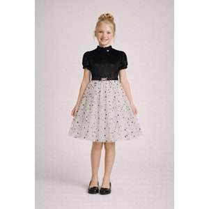 Abel & Lula Siyah Kız Çocuk Kadife Elbise - Abel & Lula - SİYAH - 16 YAŞ - 5532-SİYAH-16 YAŞ