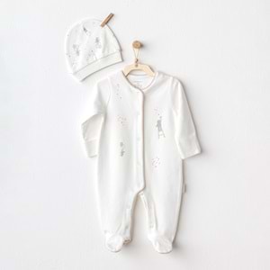 Andywawa Erkek Bebek Tulum Takım - Andywawa - ECRU - 6-9 AY - AC25063-ECRU-6-9 AY
