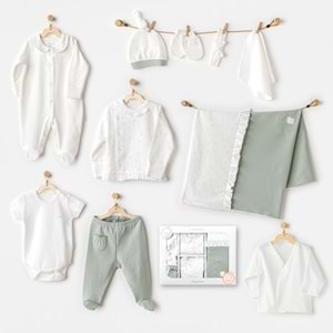 Andywawa Kız Bebek Hastane Çıkışı 10LU Set - Andywawa - MİNT - 0-3 AY - AC25131-MİNT-0-3 AY