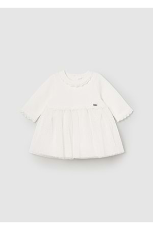 Mayoral Kız Bebek Elbise - Mayoral - BEYAZ - 0-1 AY - 02806-BEYAZ-0-1 AY