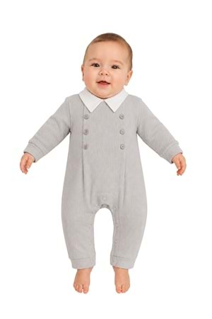 Bistyle Organic Patiksiz Tulum - Bistyle - GRİ - 0-3 AY - 15199-GRİ-0-3 AY
