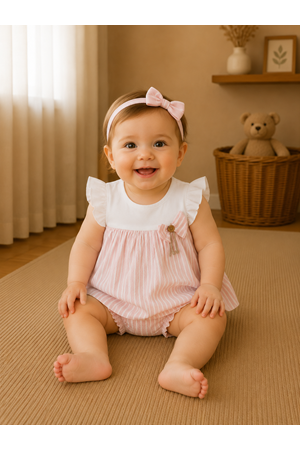 Mayoral kız bebek elbise - Mayoral - BEYAZ - 2-4 AY - 1845-BEYAZ-2-4 AY