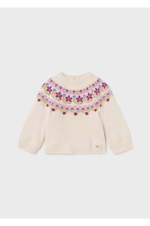 Mayoral Desenli Bebek Kazak - Mayoral - BEJ - 36-AY - 2311-BEJ-36-AY