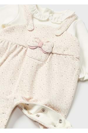 Mayoral Desenli Beyaz Bebek Tulum - Mayoral - BEYAZ - 18-AY - 2660-BEYAZ-18-AY