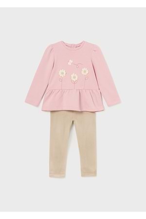 Mayoral Bebek Set Tayt Kadife - Mayoral - KREM - 36-AY - 2765-KREM-36-AY