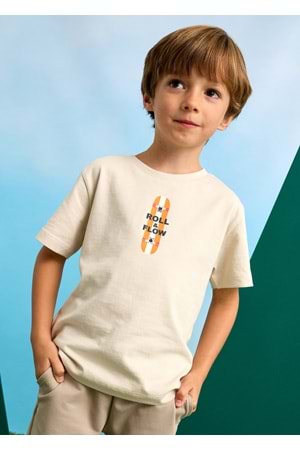 Mayoral Erkek Çocuk Tshirt - Mayoral - BEYAZ - 6 YAŞ - 3039-BEYAZ-6 YAŞ