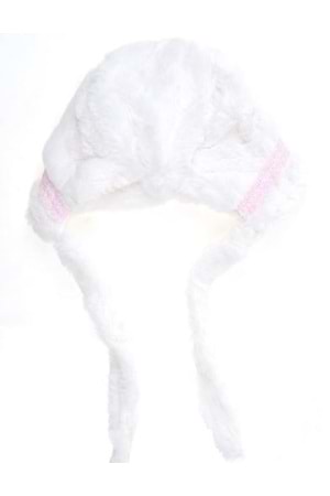 Kız Çocuk Beyaz Bere 48 cm