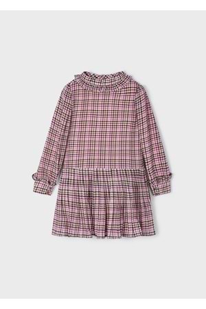 Mayoral Pudra Pembe Desenli Çocuk Elbise - Mayoral - PUDRA PEMBE - 9 YAŞ - 4928-PUDRA PEMBE-9 YAŞ