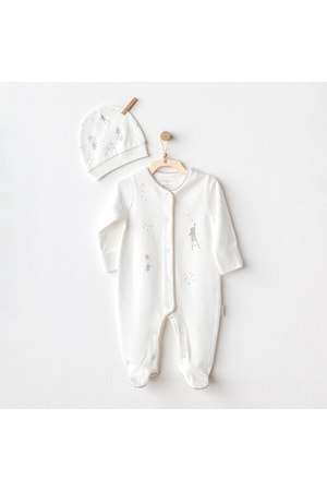 Andywawa Erkek Bebek Tulum Takım - Andywawa - ECRU - 6-9 AY - AC25063-ECRU-6-9 AY