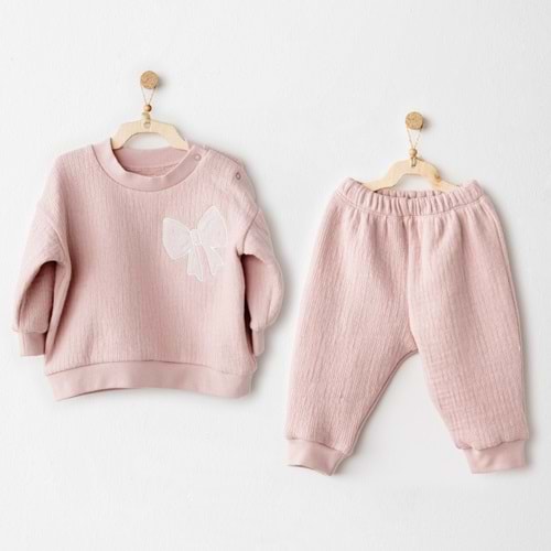 Andywawa Pembe kız bebek 2li takım