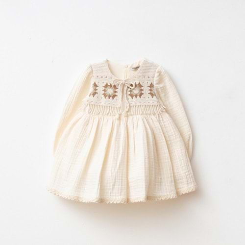 KIZ BEBEK MÜSLİN ELBİSE