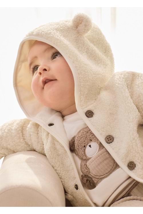 Mayoral Krem Bebek Yünlü Mont