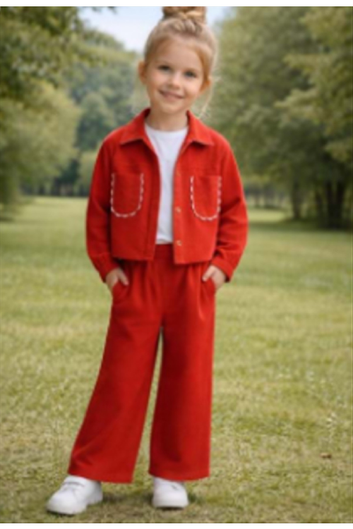 NK kids 3lü kiremit rengi takım