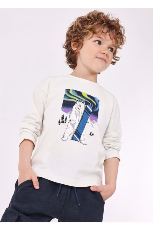 Mayoral Krem Çocuk Tshirt