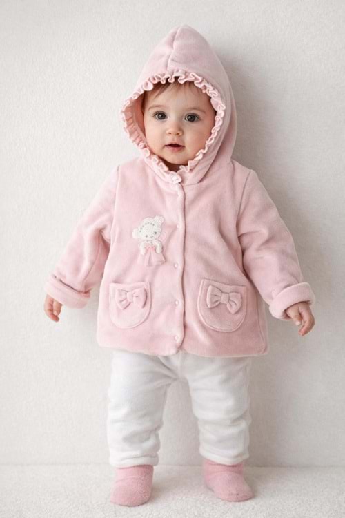Andywawa Pembe Kız Bebek Mont