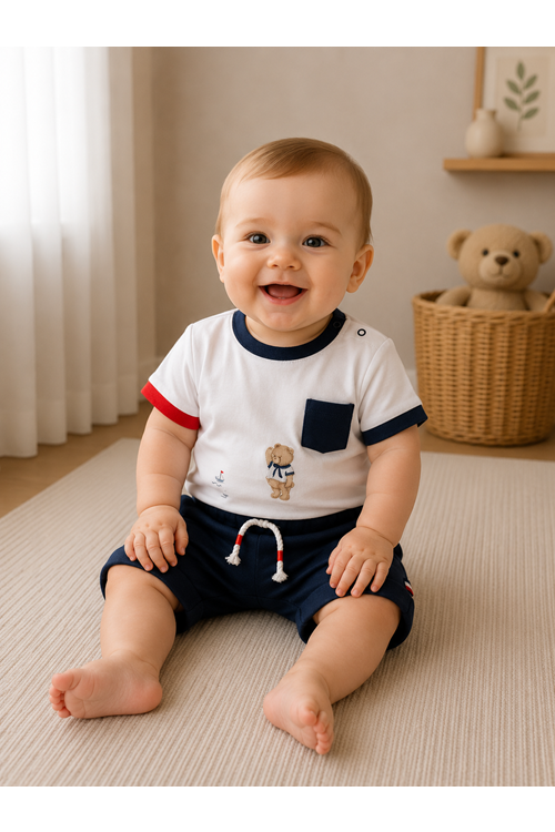Andywawa Lacivert Bebek 2Lİ Takım