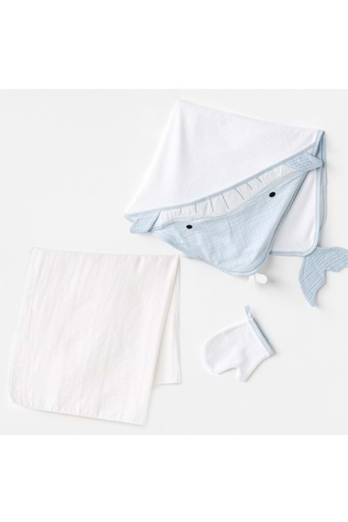 Erkek bebek 2li havlu ve muslin