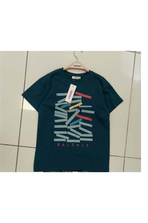 Çikoby Erkek Çocuk Tshirt Petrol rengi
