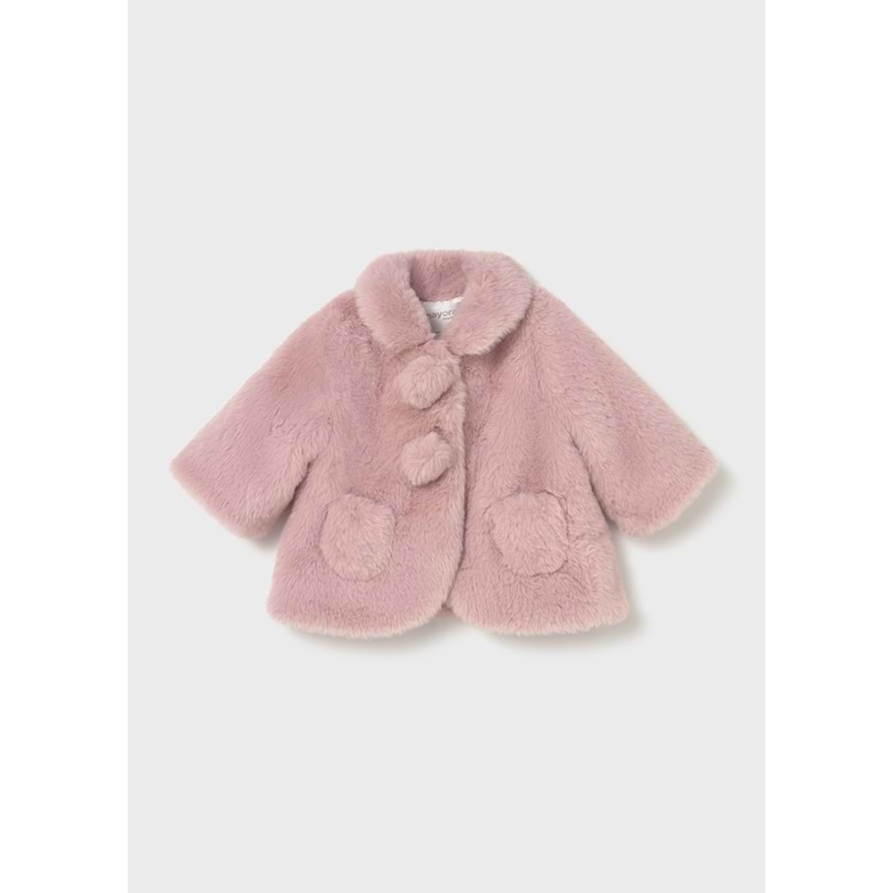 Mayoral Kız Bebek Tüylü Mont - Mayoral - PEMBE - 12-AY - 02402-PEMBE-12-AY