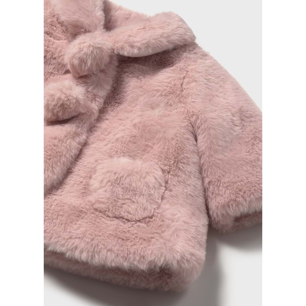 Mayoral Kız Bebek Tüylü Mont - Mayoral - PEMBE - 12-AY - 02402-PEMBE-12-AY