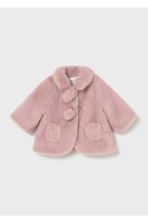 Mayoral Kız Bebek Tüylü Mont - Mayoral - PEMBE - 6-9 AY - 02402-PEMBE-6-9 AY