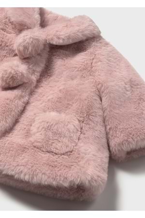 Mayoral Kız Bebek Tüylü Mont - Mayoral - PEMBE - 6-9 AY - 02402-PEMBE-6-9 AY