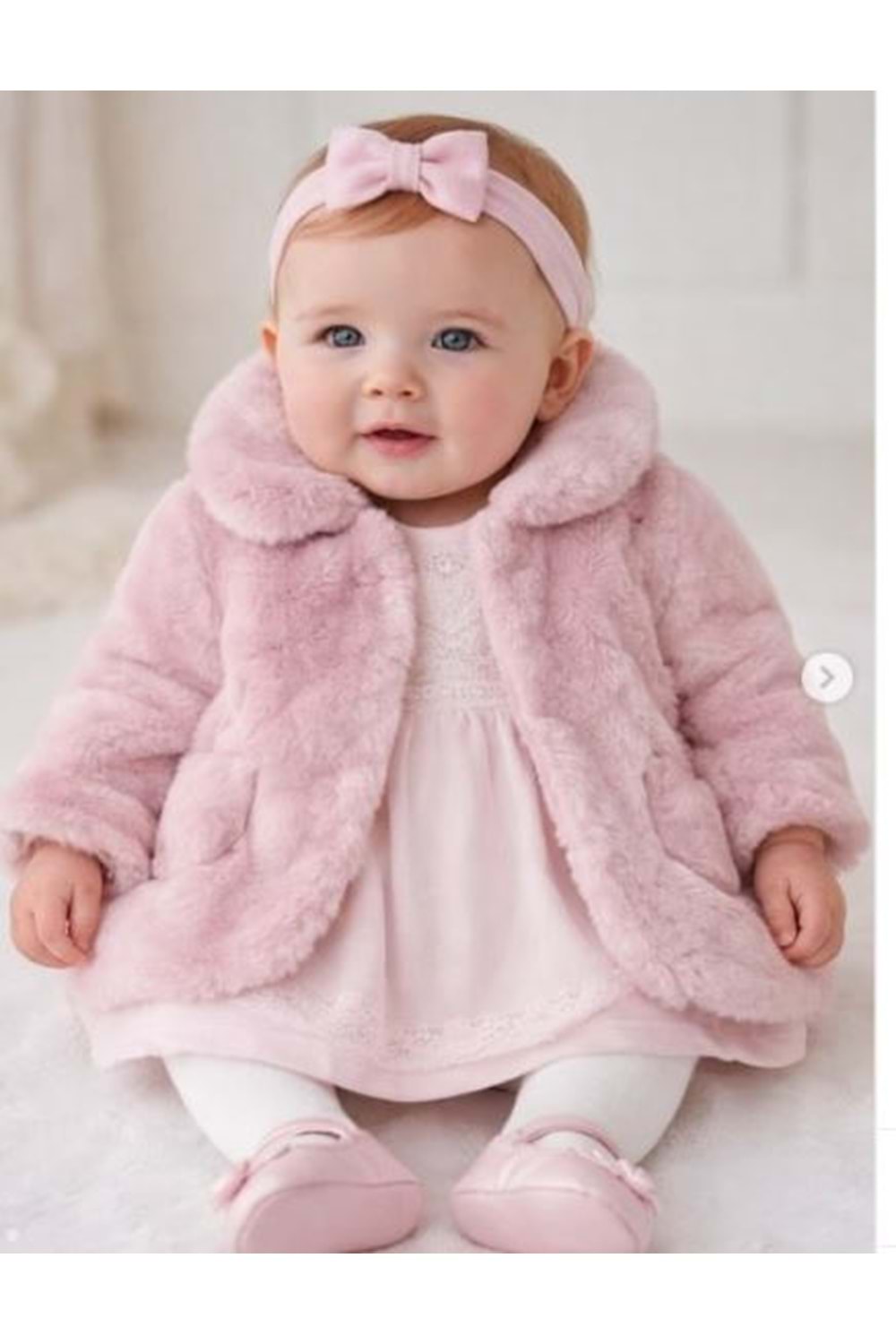 Mayoral Kız Bebek Tüylü Mont - Mayoral - PEMBE - 6-9 AY - 02402-PEMBE-6-9 AY