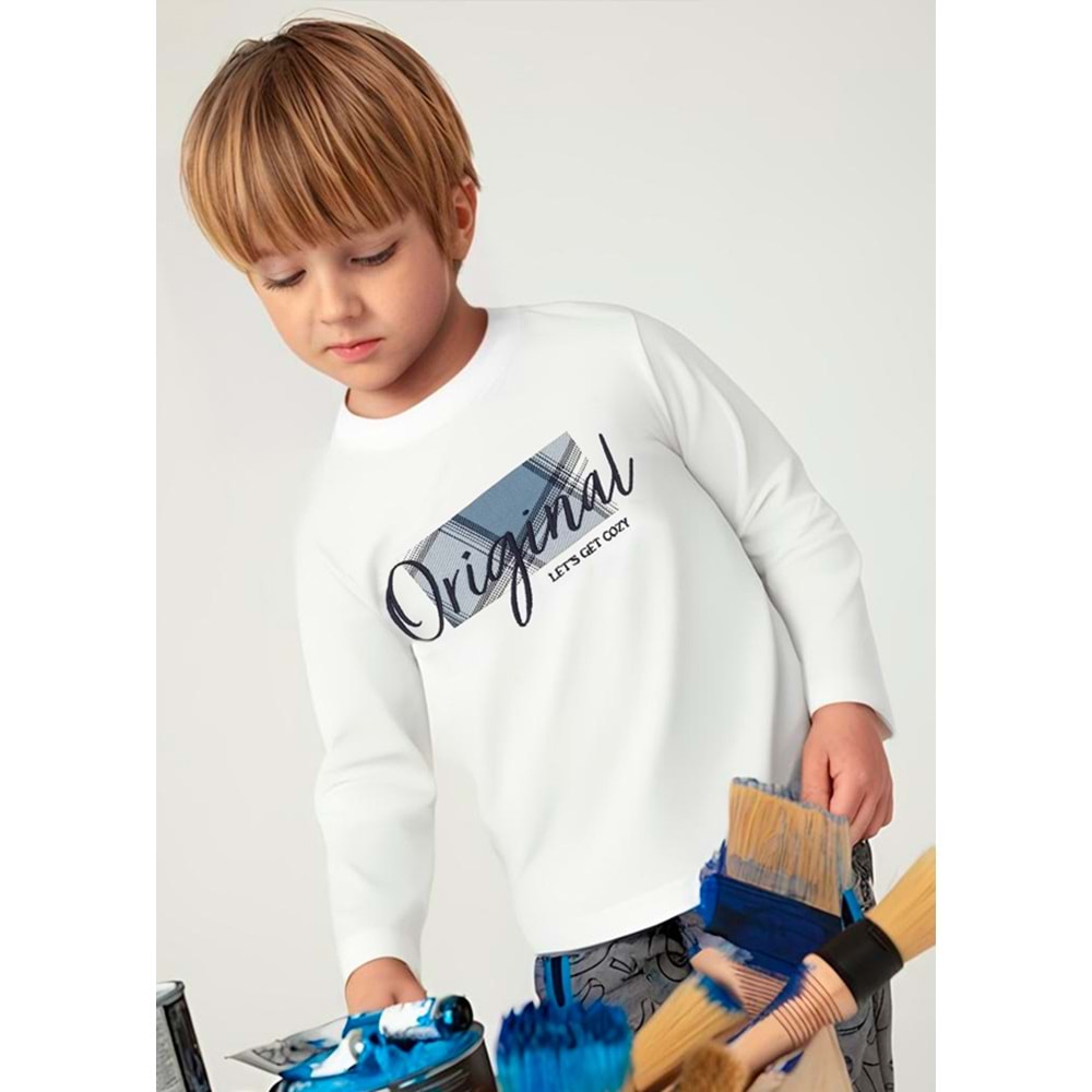 Mayoral Erkek Çocuk Tshırt - Mayoral - BEYAZ - 9 YAŞ - 04046-BEYAZ-9 YAŞ