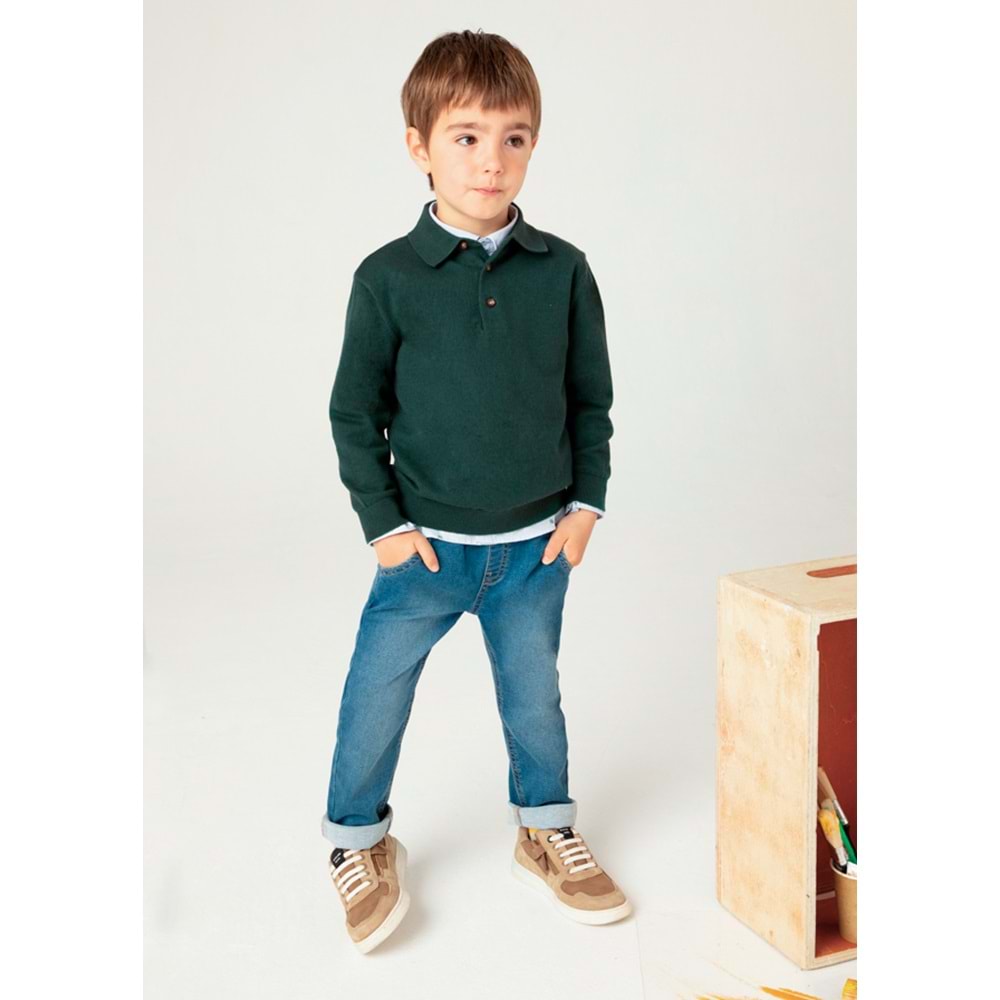 Mayoral Erkek Çocuk Triko Tshırt - Mayoral - YEŞİL - 3 YAŞ - 04102-YEŞİL-3 YAŞ