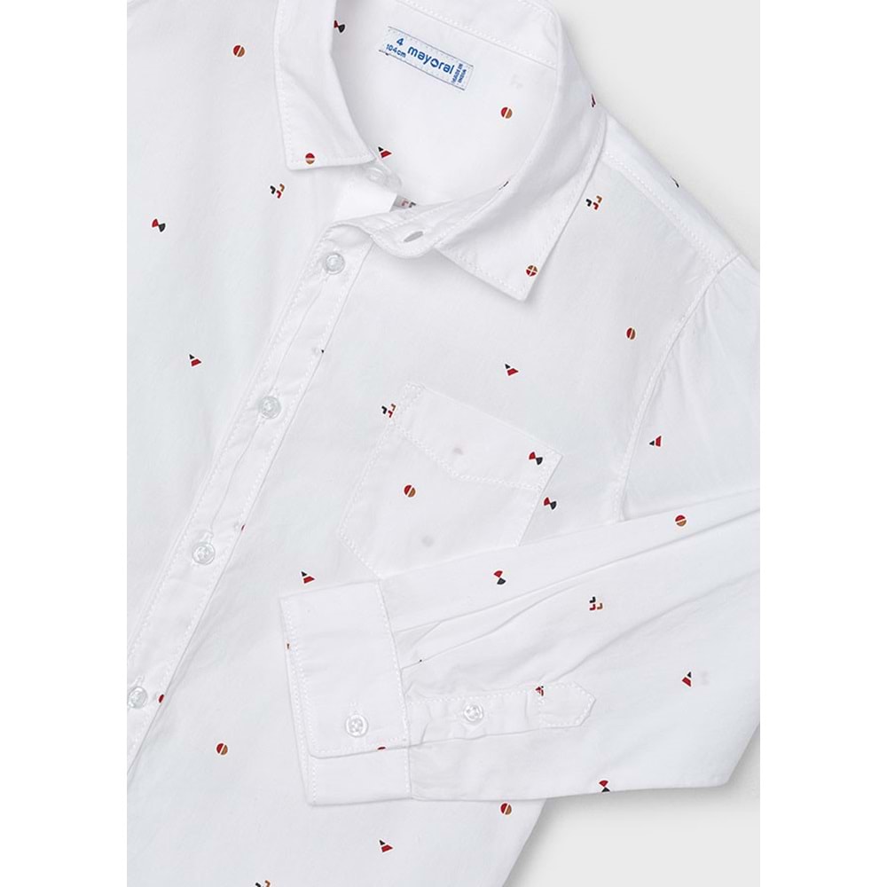 Mayoral Erkek Çocuk Gömlek - Mayoral - BEYAZ - 3 YAŞ - 04110-BEYAZ-3 YAŞ