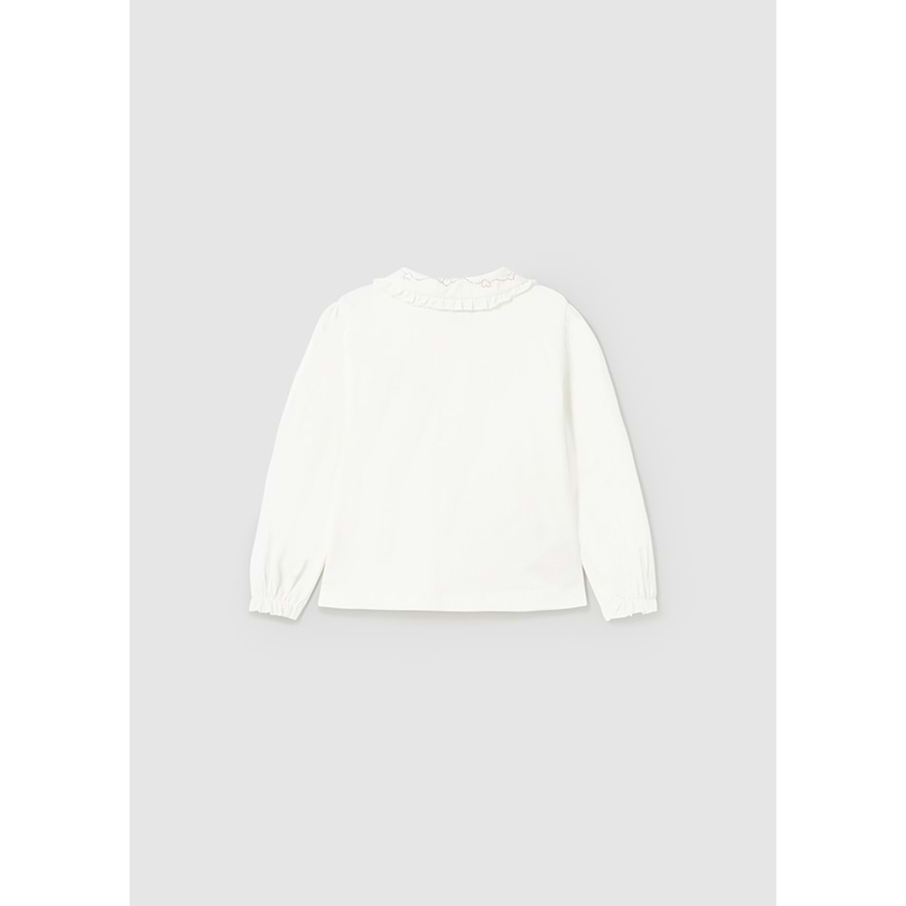 Mayoral Beyaz Bebek Tshirt - Mayoral - BEYAZ - 24-AY - 104-BEYAZ-24-AY