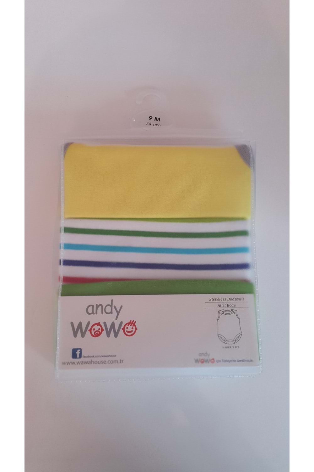 Andywawa 3LÜ BADY ATLET - RENKLİ - 6-9