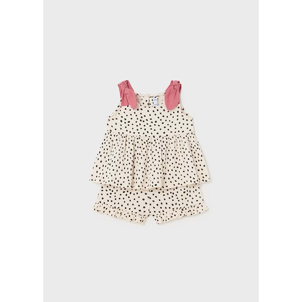 Mayoral Kız Bebek Şort Takım - Mayoral - KREM - 24-AY