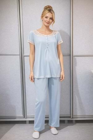 PİJAMA TAKIMI - MAVİ - 38 - 16717-16393