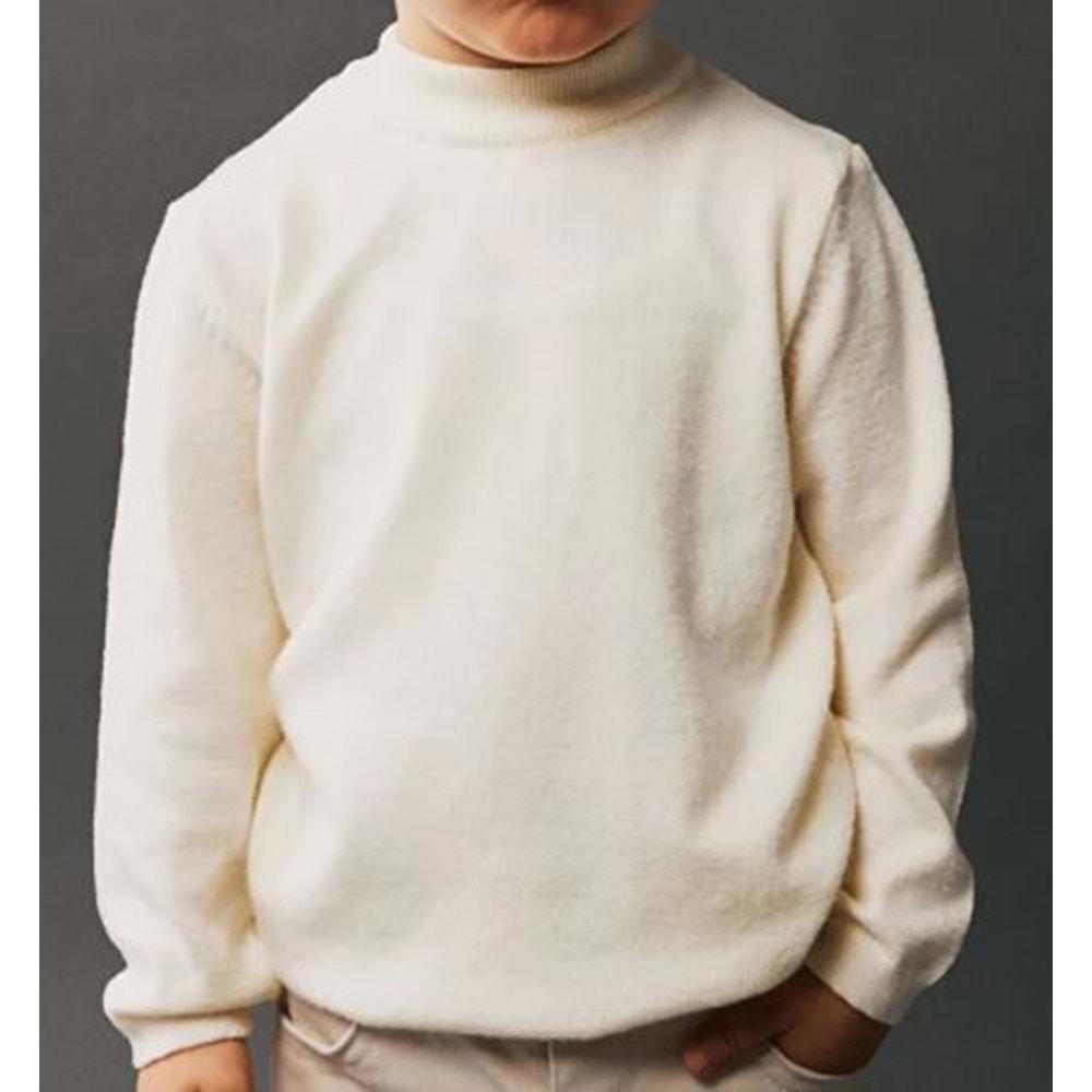 Crazymonkey Erkek Çocuk Yarım Balıkçı Yaka Bady - CRAZYMONKEY - ECRU - 4 YAŞ - 2002--ECRU-4 YAŞ