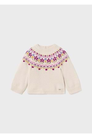 Mayoral Desenli Bebek Kazak - Mayoral - BEJ - 36-AY - 2311-BEJ-36-AY