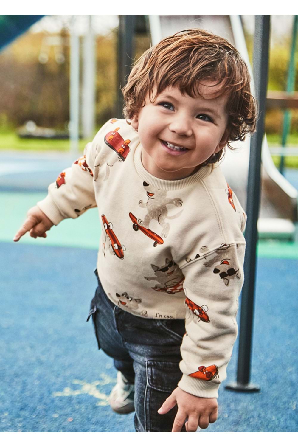Mayoral Erkek Çocuk Sweatshırt - Mayoral - ECRU - 2 YAŞ - 2417--ECRU-2 YAŞ