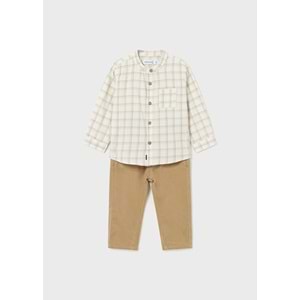 Mayoral Erkek Bebek Pantolon Gömlek Set - Mayoral - KAHVERENGİ - 18-AY - 2545-KAHVERENGİ-18-AY