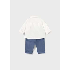 Mayoral Erkek Bebek Yelek Bluz ve Pantolon Takımı - Mayoral - MAVİ - 2-4 AY - 2581-MAVİ-2-4 AY