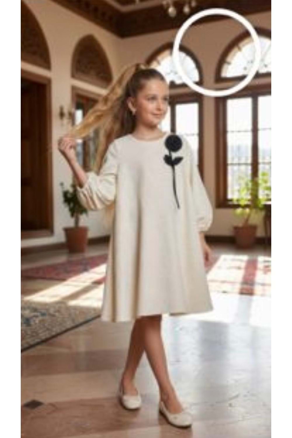 Pixina Kız Çocuk Elbise - Pixina - ECRU - 5 YAŞ - 26310-ECRU-5 YAŞ