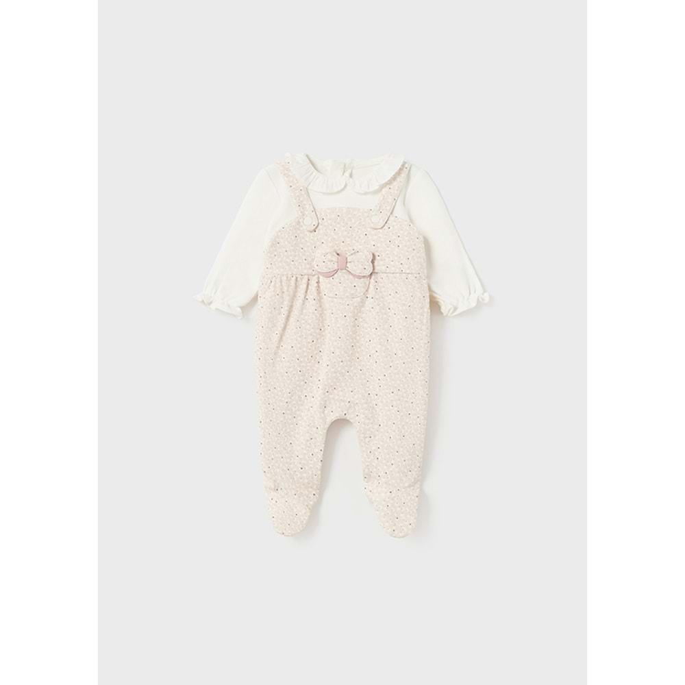 Mayoral Desenli Beyaz Bebek Tulum - Mayoral - BEYAZ - 18-AY - 2660-BEYAZ-18-AY
