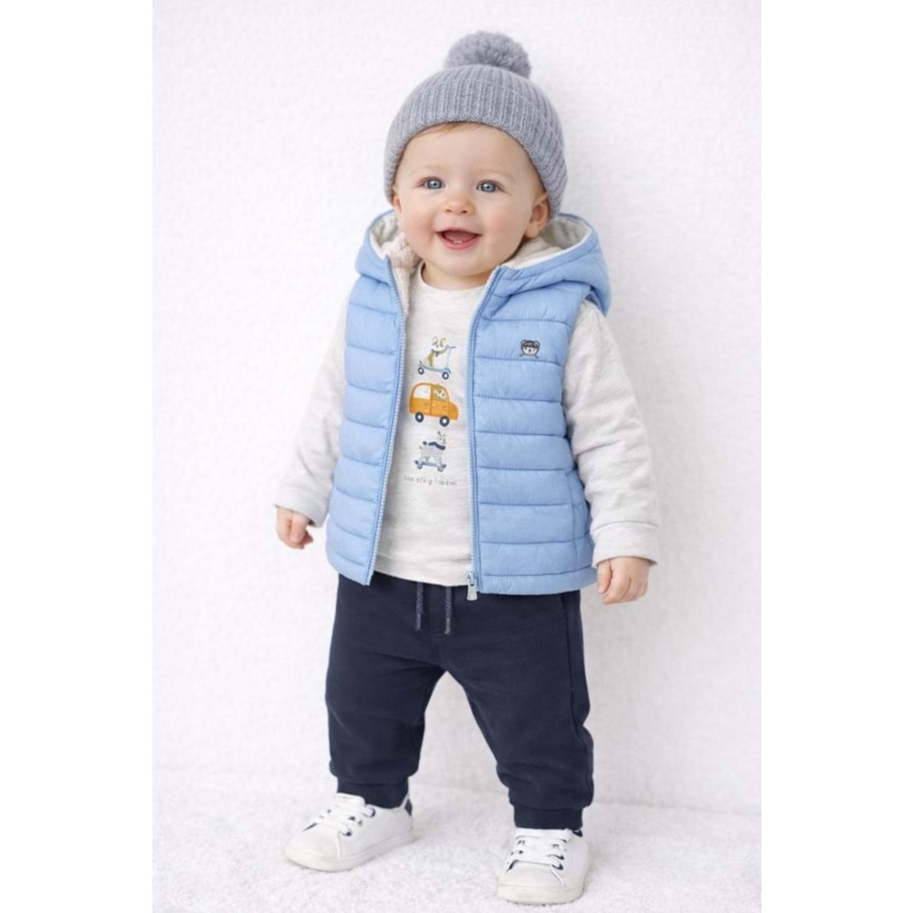 Mayoral Mavi Bebek 3LÜ Takım - Mayoral - MAVİ - 18-AY - 2695-MAVİ-18-AY