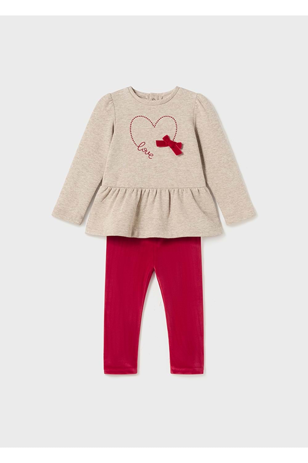 Mayoral Bebek Set Tayt Kadife - Mayoral - KIRMIZI - 36-AY - 2765-KIRMIZI-36-AY