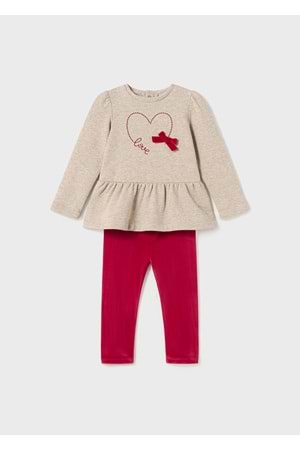 Mayoral Bebek Set Tayt Kadife - Mayoral - KIRMIZI - 36-AY - 2765-KIRMIZI-36-AY